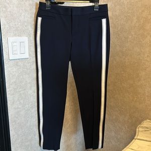 NWT Banana Republic tuxedo stripe (white/gray) pant, size 4R